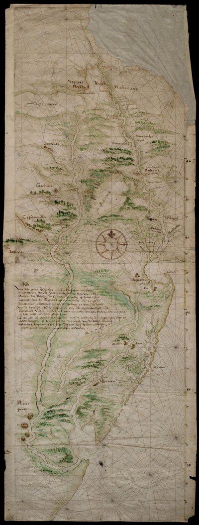 Map of New Netherland by Cornelis Hendricx